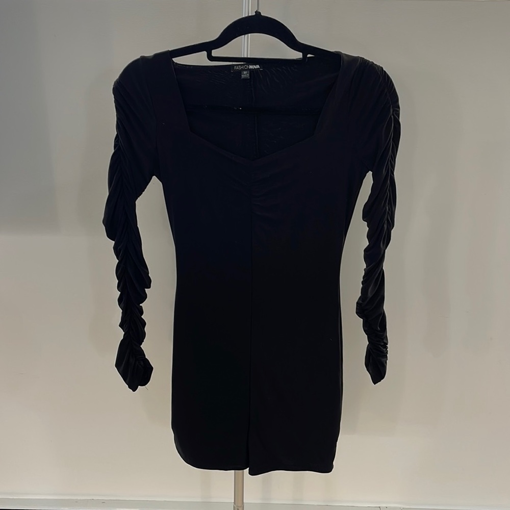 Black long sleeve romper